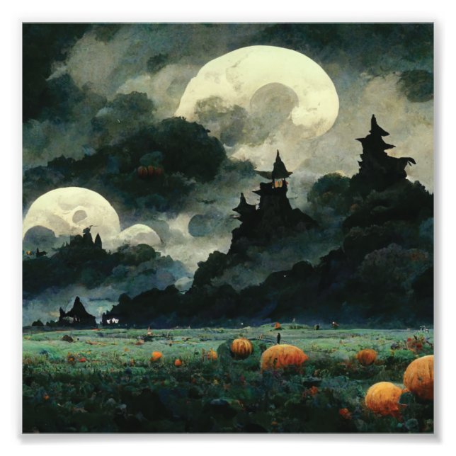 Spooky Halloween Landscapes Photo Print (Front)