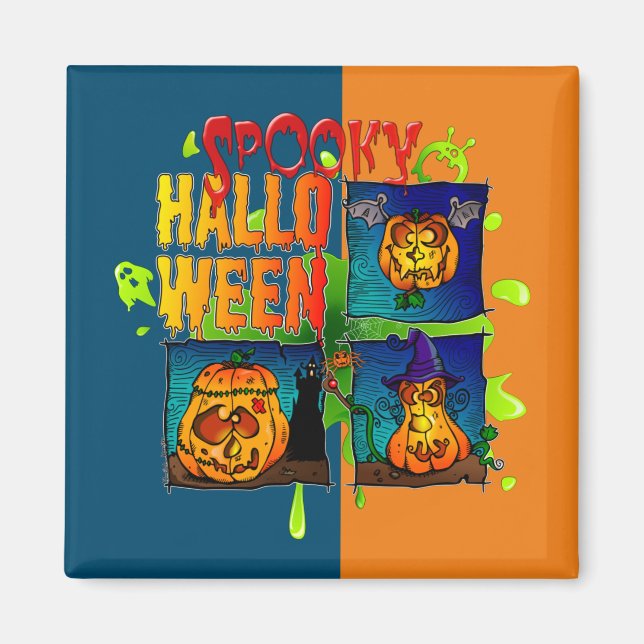 Spooky Halloween Magnet (Front)