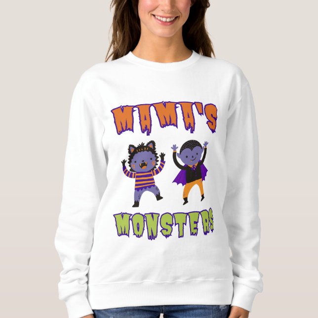 Spooky Halloween MaMa's Monsters Sweatshirt (Front)