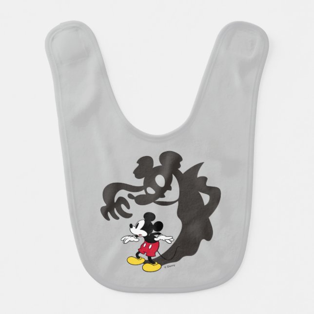 Spooky Halloween Mickey Mouse Baby Bib (Front)