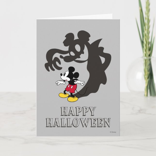 Spooky Halloween Mickey Mouse Card (Front)