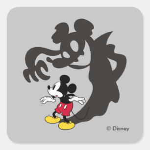 Spooky Halloween Mickey Mouse Square Sticker