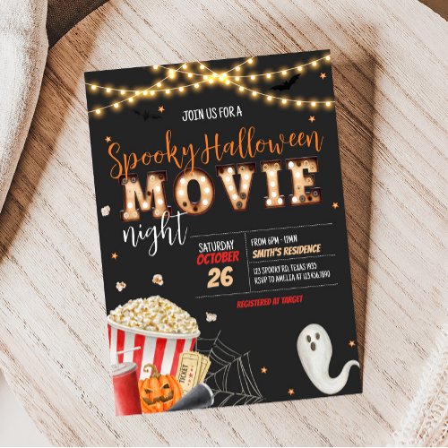 Spooky Halloween Movie Night Party Invitation