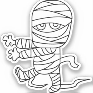 Spooky Halloween mummy Sticker