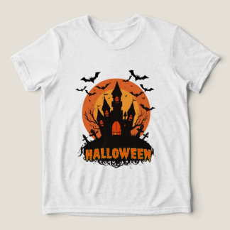 Spooky Halloween Night Design Tri-Blend Shirt