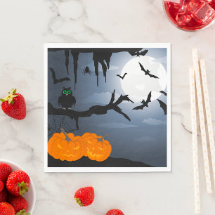 Spooky Halloween Night Scene  Napkins