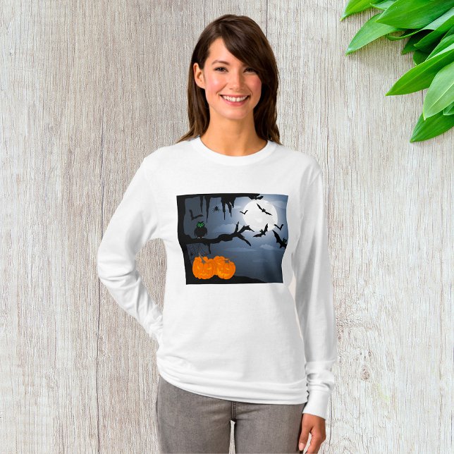Spooky Halloween Night Scene  T-Shirt (Creator Uploaded)