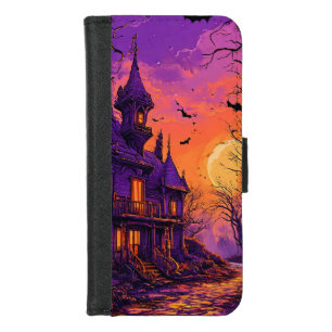 Spooky Halloween Night With Glowing Pumpkins iPhone 8/7 Wallet Case