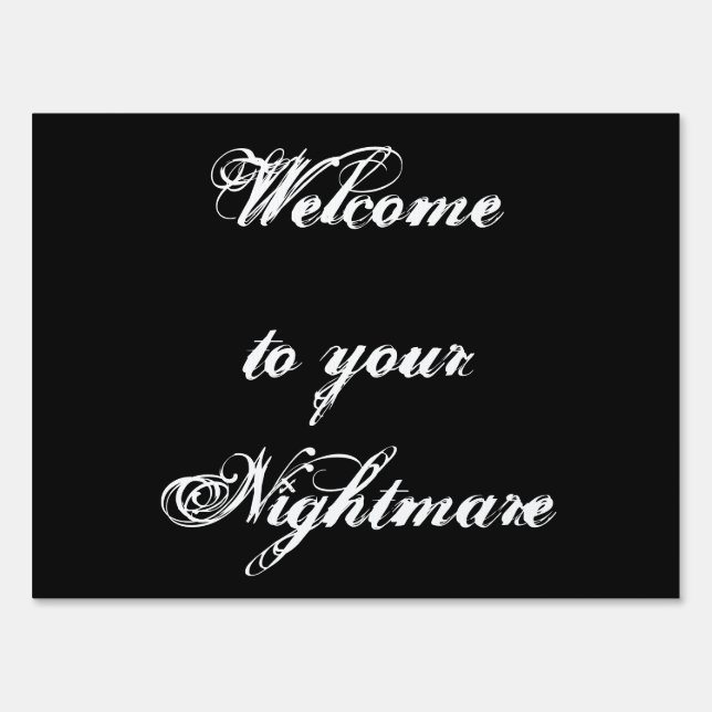 Spooky Halloween Nightmare Yard Sign (Front)