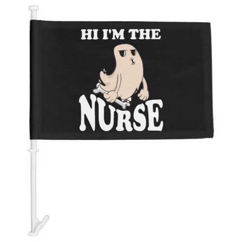 Spooky Halloween Nurse Car Flag