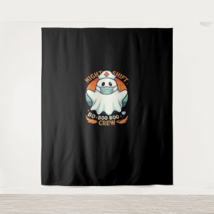 Spooky Halloween Nurse Funny Ghost Costume Boo Boo Tapestry