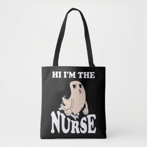 Spooky Halloween Nurse Tote Bag