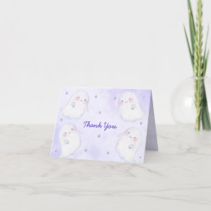 Spooky Halloween Party Cute Ghost Thank You Card