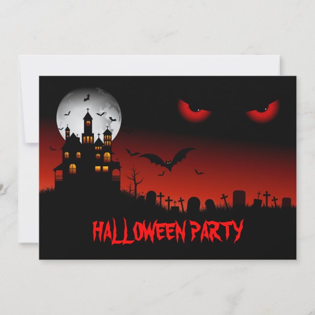 Spooky Halloween Party Invitation (Front)