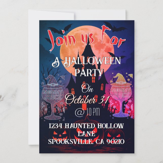 Spooky Halloween Party Invitation (Front)