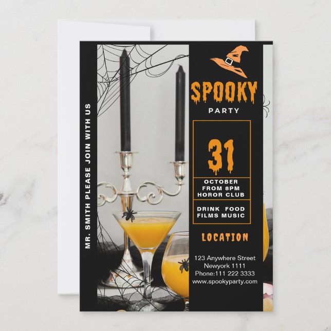 Spooky Halloween Party  Invitation (Front)