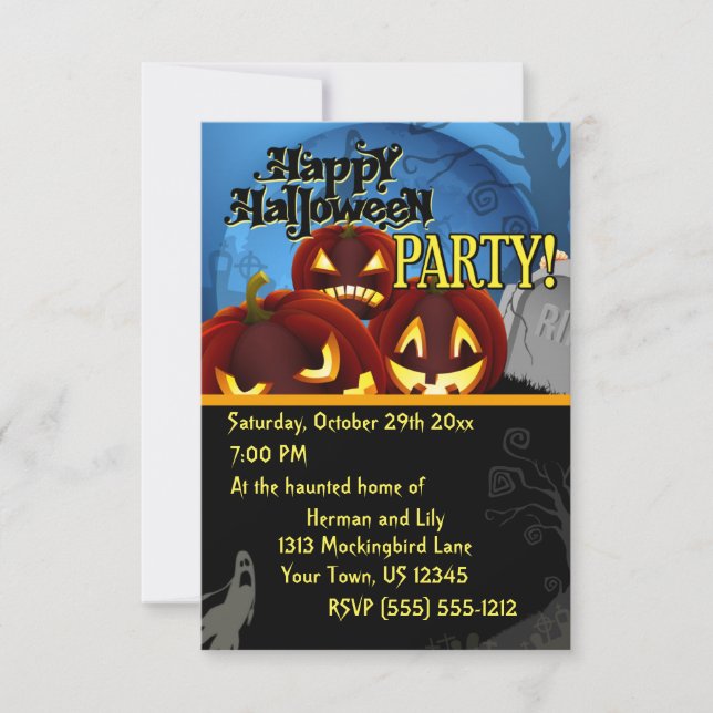 Spooky Halloween Party Invitation (Front)