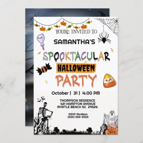 Spooky Halloween Party   Invitation