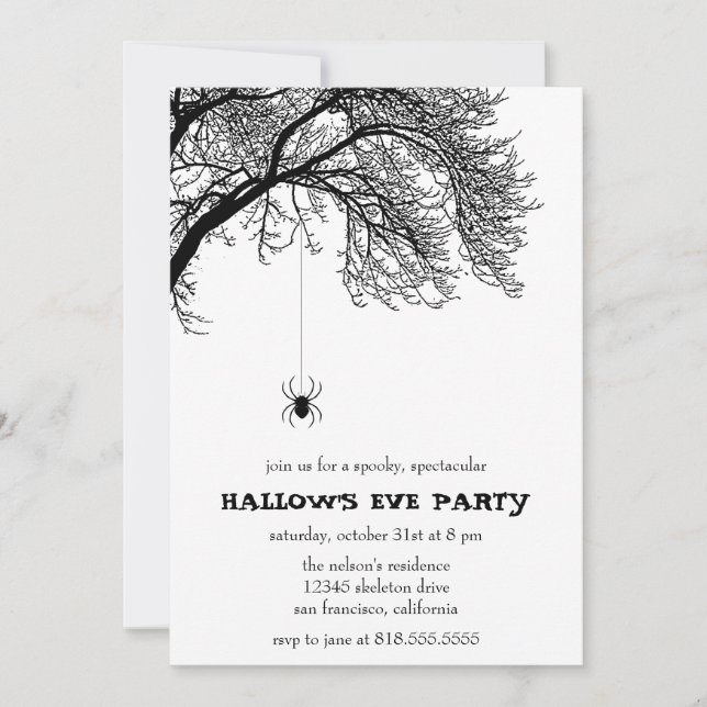 Spooky Halloween Party Invitation (Front)