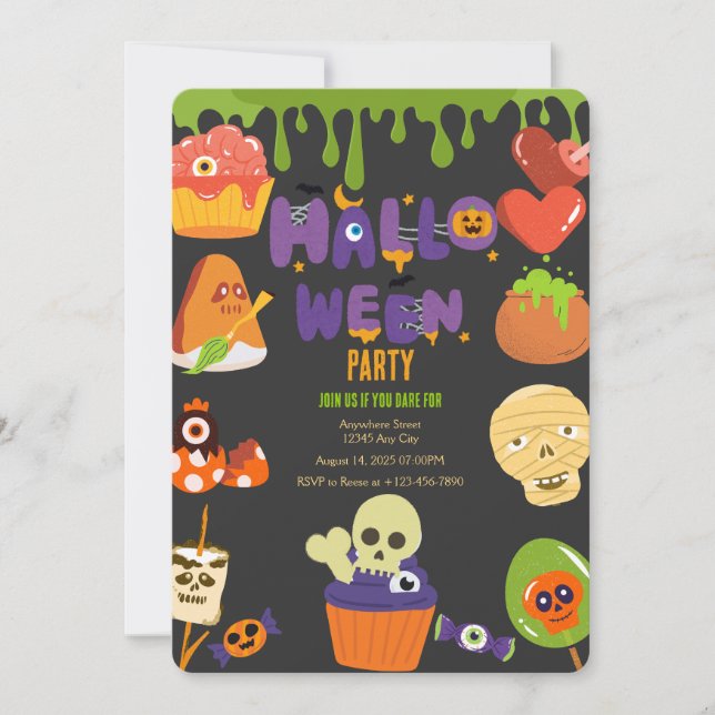 Spooky Halloween Party Invitation (Front)