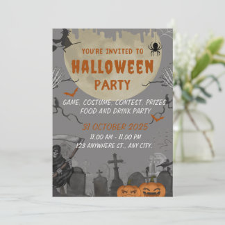 Spooky Halloween Party Invitation Card