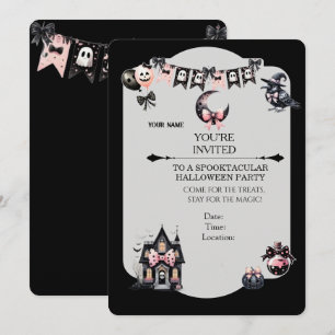 Spooky Halloween Party Invitation Cute Elegant H