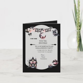 Spooky Halloween Party Invitation | Cute Elegant H