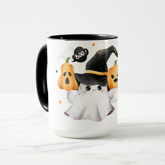 "Spooky Halloween Party Invitation – Drink Up Witc Mug (Front Left)