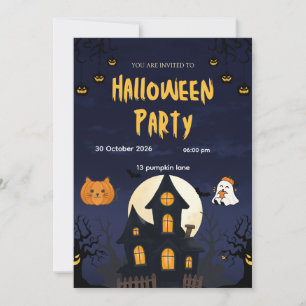Spooky Halloween Party Invitation – Editable Templ
