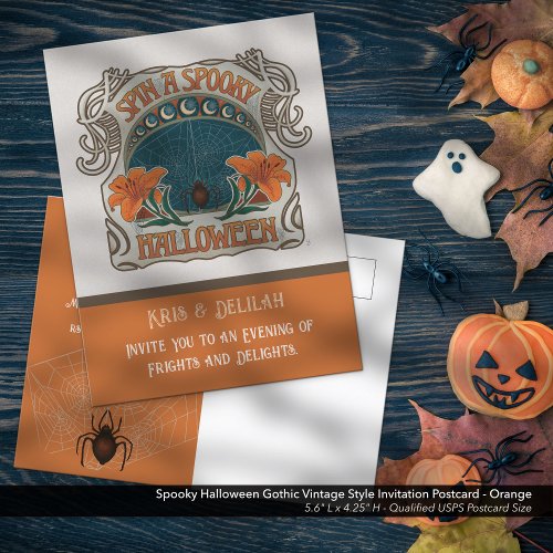 Spooky Halloween Party Invitation Postcard