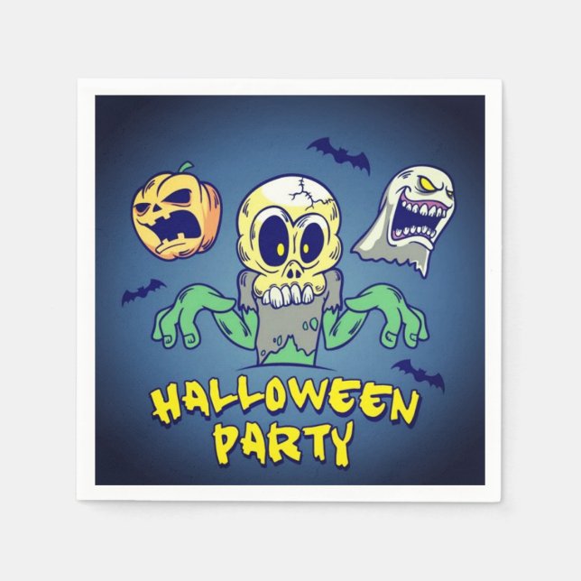 Spooky Halloween Party Napkins (Front)