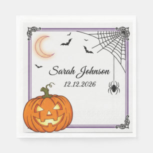 Spooky Halloween Party Napkins   3-Ply Cute Ghost 