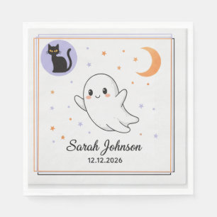 Spooky Halloween Party Napkins 3-Ply Cute Ghost
