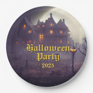 Spooky Halloween Party Paper Plates