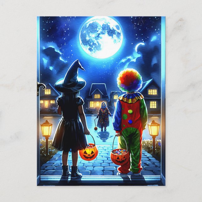 Spooky Halloween Party  Postcard (Front)