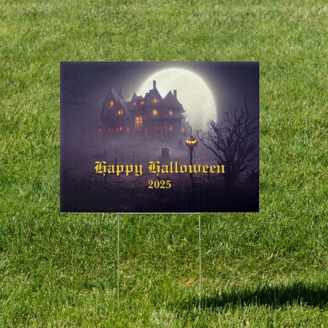 Spooky Halloween Party  Sign (Insitu)
