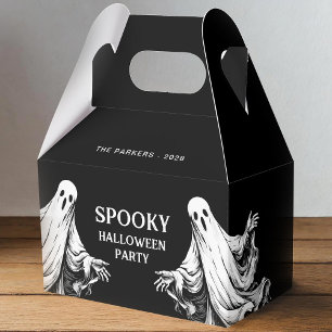 Spooky Halloween Party Treat with ghost Favor Boxes