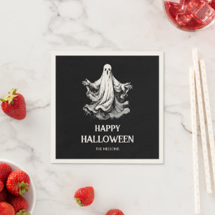 Spooky Halloween Party Treat with ghost Napkins