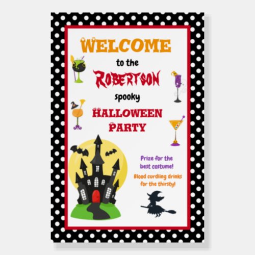 Spooky Halloween Party Welcome Foam Boards