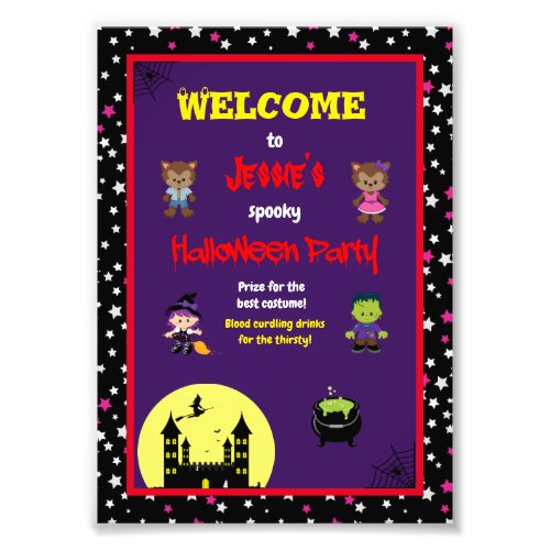 Spooky Halloween Party Welcome Poster