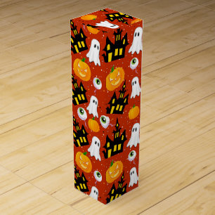 Spooky Halloween Pattern Wine Box