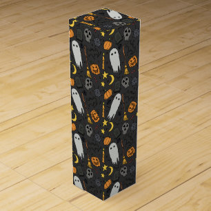 Spooky Halloween Pattern Wine Box