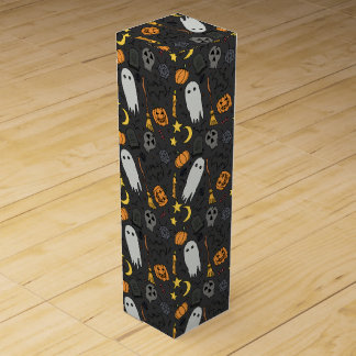 Spooky Halloween Pattern Wine Box