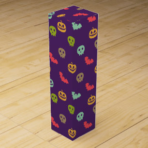 Spooky Halloween Pattern Wine Box