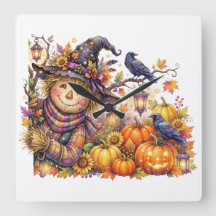 Spooky Halloween, Peeking Scarecrow, Fall Harvest