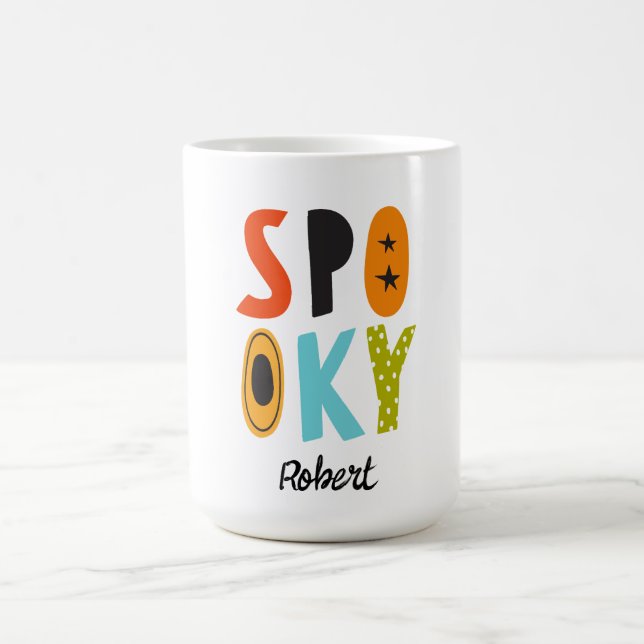 Spooky Halloween Personalized name  Coffee Mug (Center)