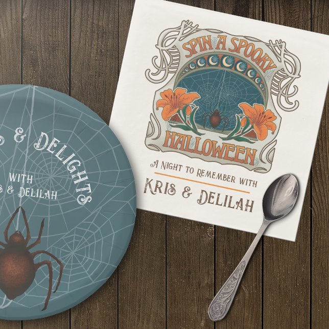 Spooky Halloween, Personalized Napkins (Spooky Halloween, Personalized Napkins-Shown with Matching Paper Plates from the Same Collection.)