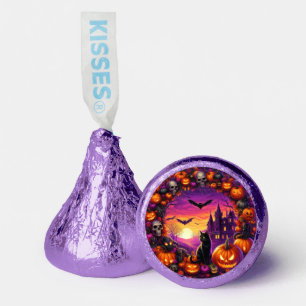 Spooky Halloween Plates Pumpkins and Haunted House Hershey®'s Kisses®