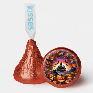 Spooky Halloween Plates Pumpkins and Haunted House Hershey®'s Kisses®