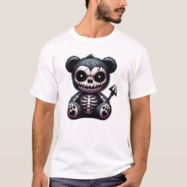 Spooky Halloween Plush Bear T-Shirt (Front)
